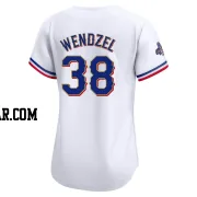 Davis Wendzel Women's Texas Rangers Gold Limited White 2024 Collection Jersey