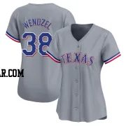 Davis Wendzel Women's Texas Rangers Gray Limited Away Jersey