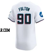 Daxton Fulton Men's Miami Marlins White Elite Home Patch Jersey