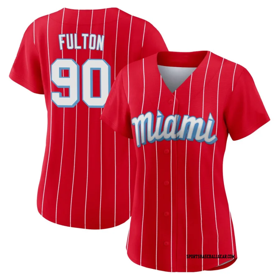 Daxton Fulton Women's Miami Marlins Red Replica 2021 City Connect Jersey