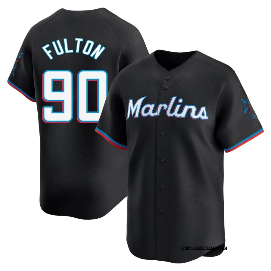 Daxton Fulton Youth Miami Marlins Black Limited Alternate Jersey