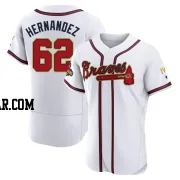 Daysbel Hernandez Men's Atlanta Braves Gold Authentic White 2022 Program Jersey