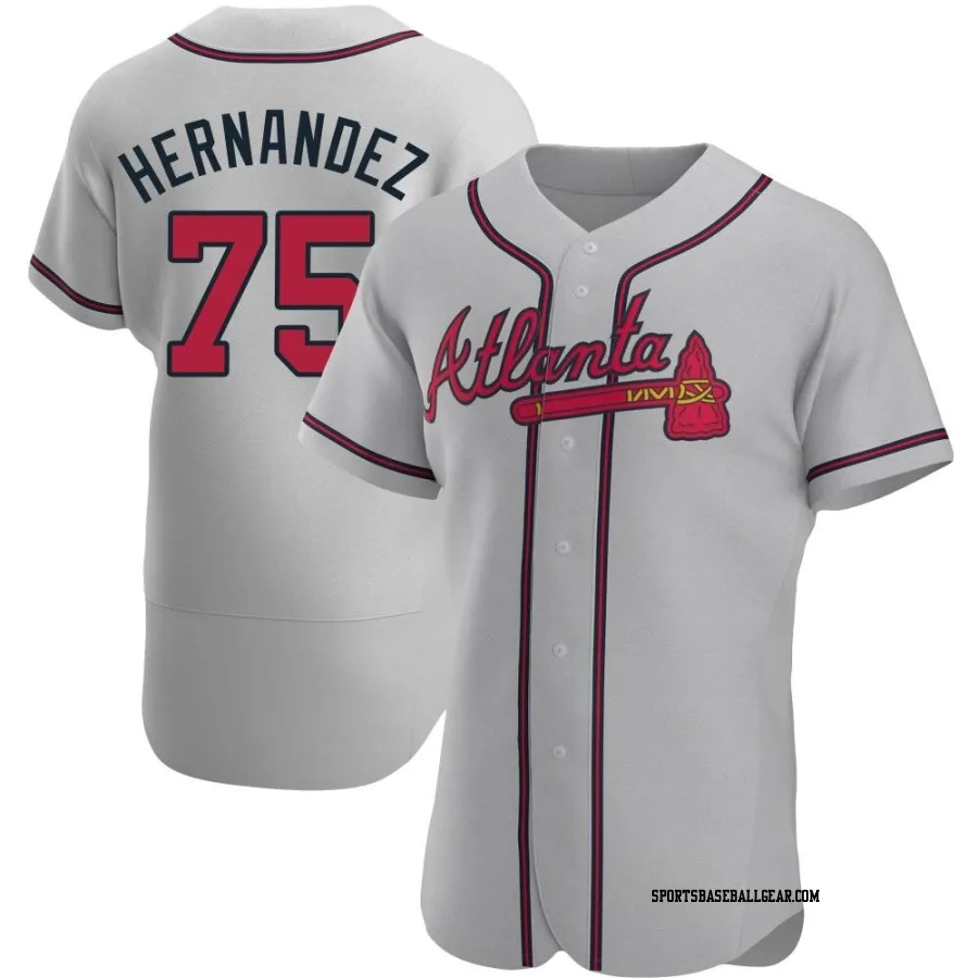 Daysbel Hernandez Men's Atlanta Braves Gray Authentic Road Jersey