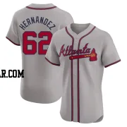 Daysbel Hernandez Men's Atlanta Braves Gray Elite Road Jersey