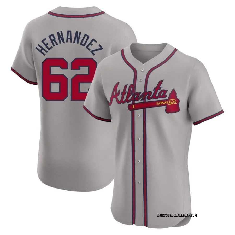 Daysbel Hernandez Men's Atlanta Braves Gray Elite Road Jersey