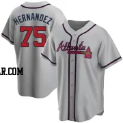 Daysbel Hernandez Men's Atlanta Braves Gray Replica Road Jersey