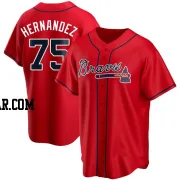 Daysbel Hernandez Men's Atlanta Braves Red Replica Alternate Jersey