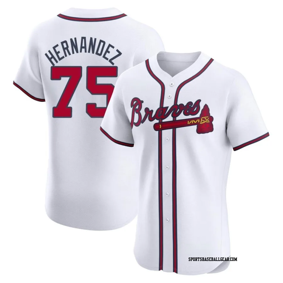 Daysbel Hernandez Men's Atlanta Braves White Elite Home Jersey