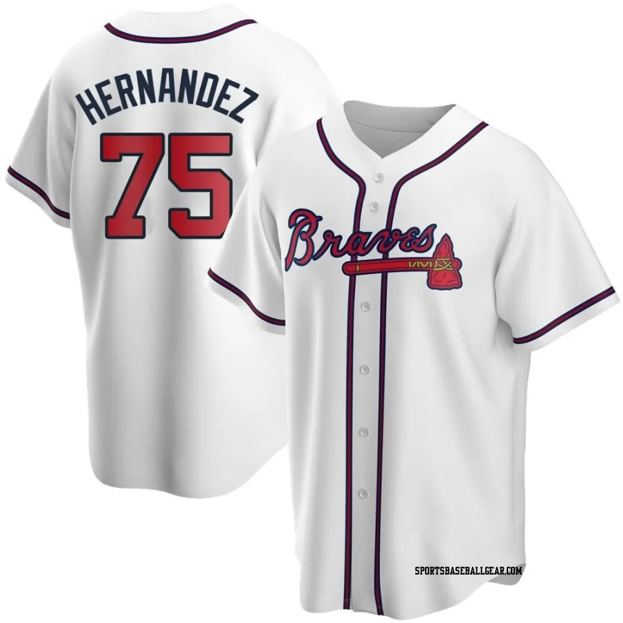 Daysbel Hernandez Men's Atlanta Braves White Replica Home Jersey