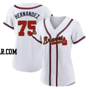 Daysbel Hernandez Women's Atlanta Braves Gold Authentic White 2022 Program Jersey