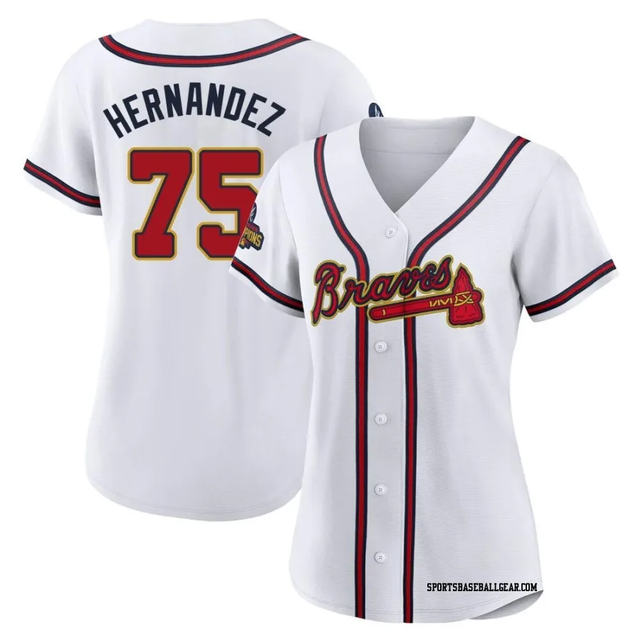 Daysbel Hernandez Women's Atlanta Braves Gold Authentic White 2022 Program Jersey