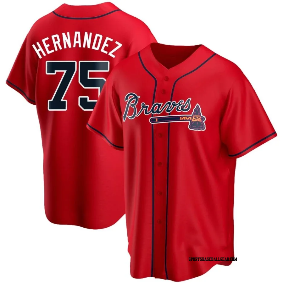 Daysbel Hernandez Youth Atlanta Braves Red Replica Alternate Jersey