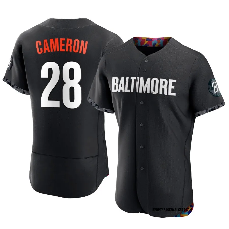 Daz Cameron Men's Baltimore Orioles Black Authentic 2023 City Connect Jersey