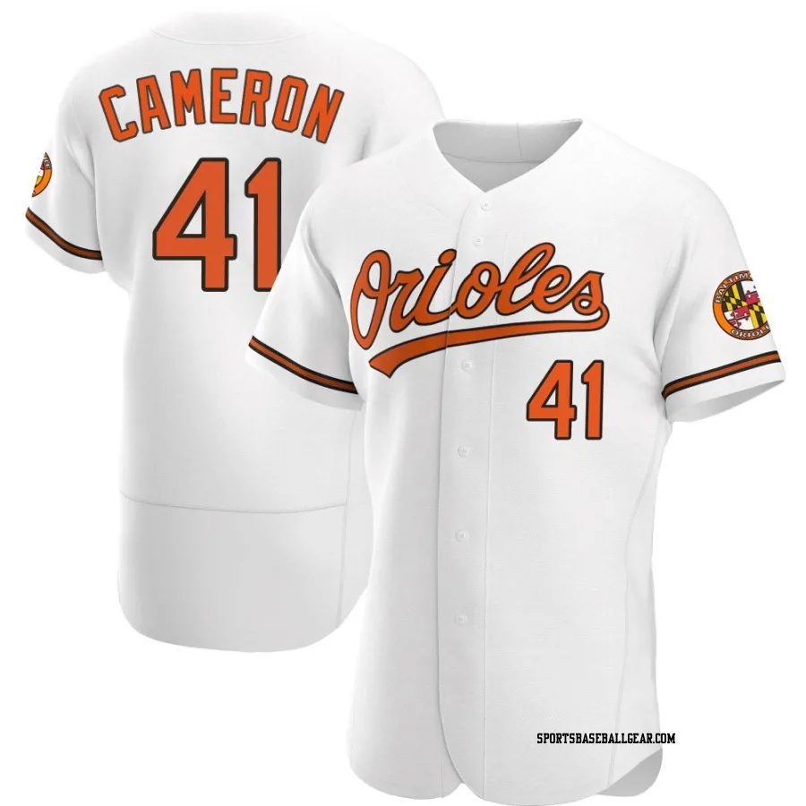 Daz Cameron Men's Baltimore Orioles White Authentic Home Jersey