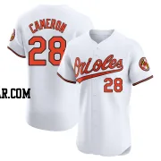 Daz Cameron Men's Baltimore Orioles White Elite Home Jersey