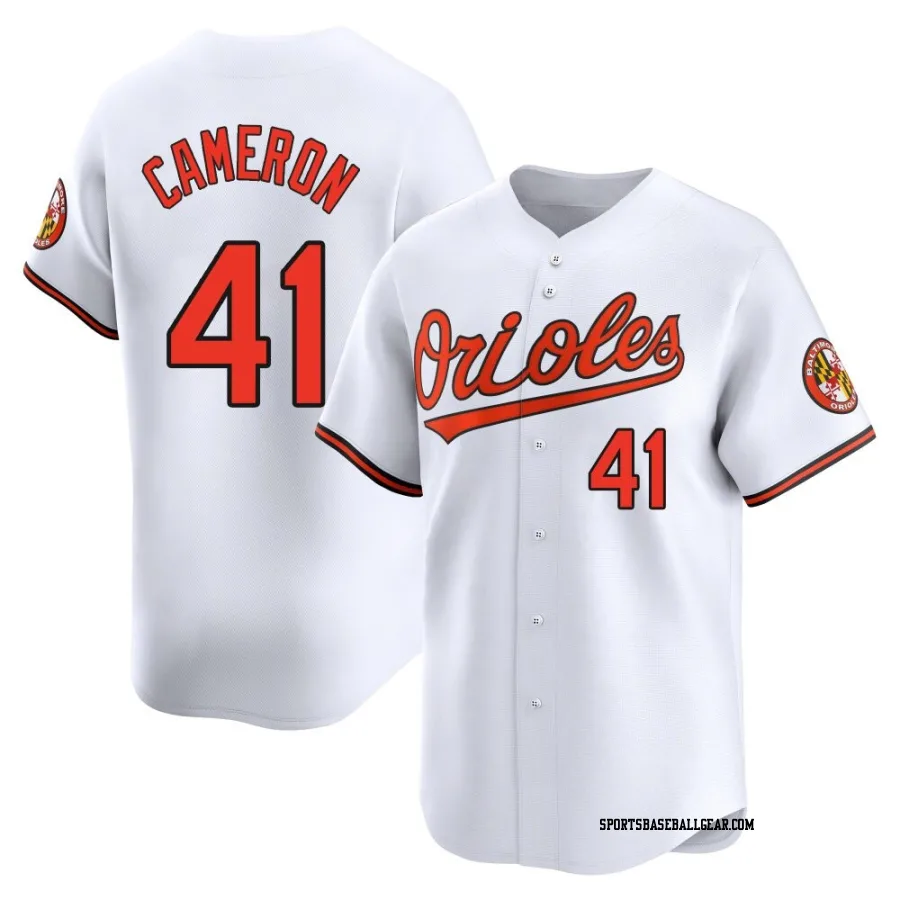 Daz Cameron Men's Baltimore Orioles White Limited Home Jersey