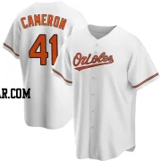 Daz Cameron Men's Baltimore Orioles White Replica Home Jersey