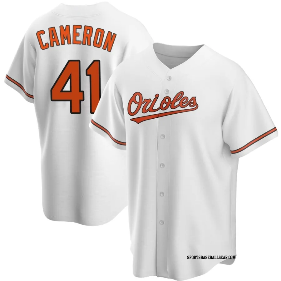 Daz Cameron Men's Baltimore Orioles White Replica Home Jersey