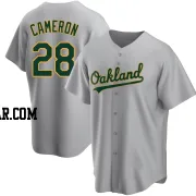 Daz Cameron Men's Oakland Athletics Gray Replica Road Jersey