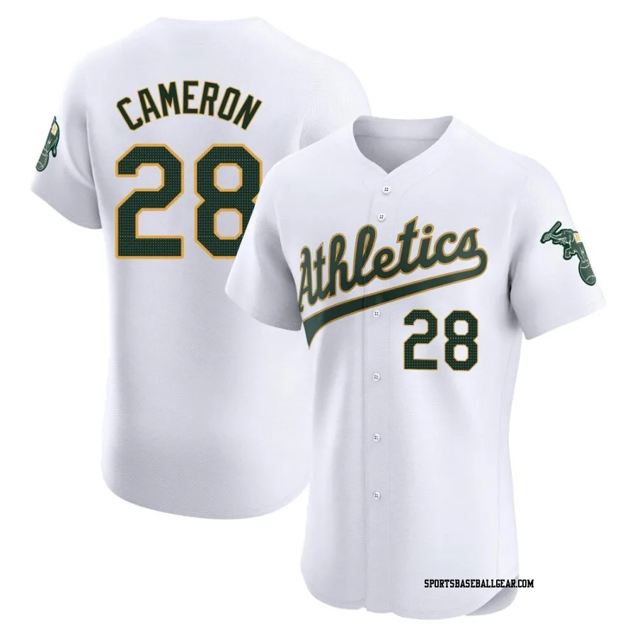 Daz Cameron Men's Oakland Athletics White Elite Home Jersey