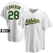 Daz Cameron Men's Oakland Athletics White Replica Home Jersey