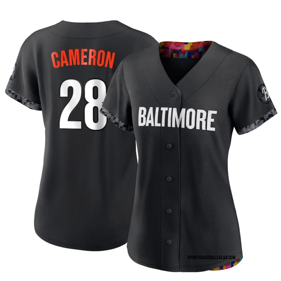 Daz Cameron Women's Baltimore Orioles Black Replica 2023 City Connect Jersey