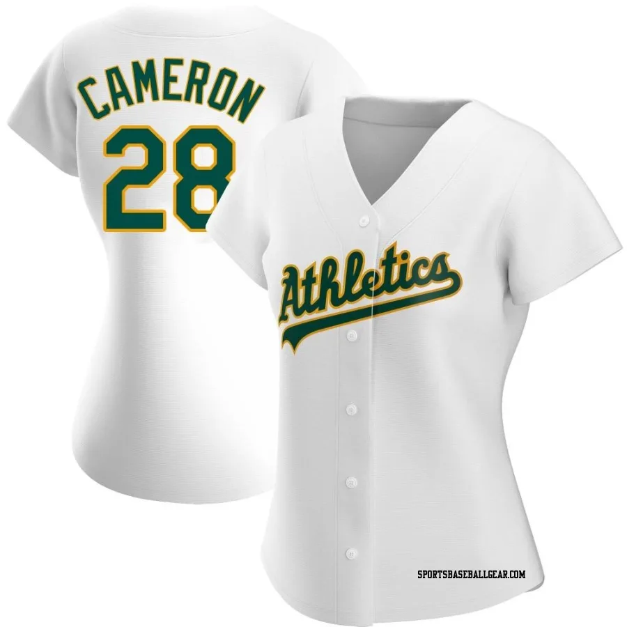 Daz Cameron Women's Oakland Athletics White Replica Home Jersey