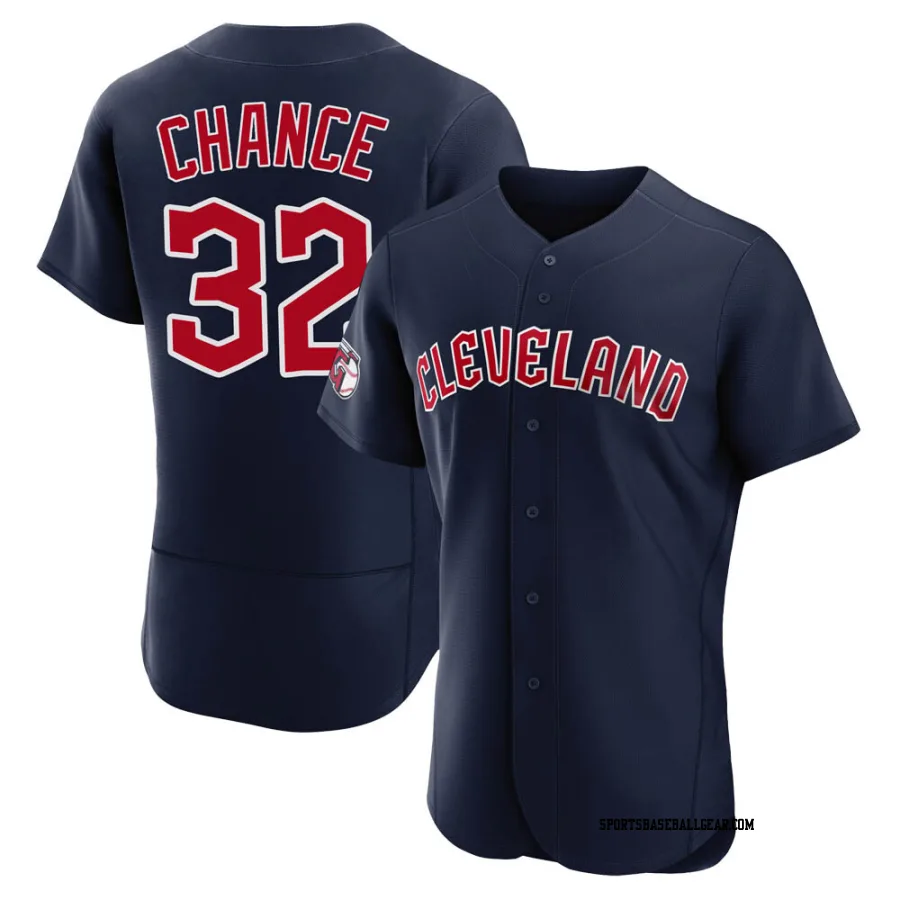 Dean Chance Men's Cleveland Guardians Navy Authentic Alternate Jersey