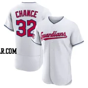 Dean Chance Men's Cleveland Guardians White Authentic Home Jersey