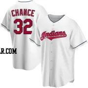 Dean Chance Men's Cleveland Guardians White Replica Home Jersey