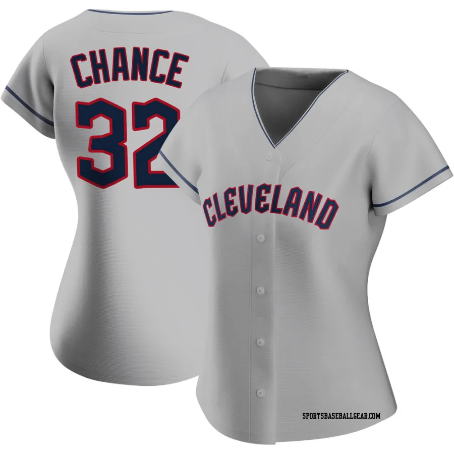 Dean Chance Women's Cleveland Guardians Gray Replica Road Jersey