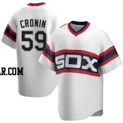 Declan Cronin Men's Chicago White Sox White Replica Cooperstown Collection Jersey