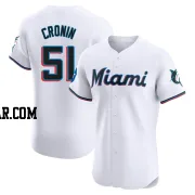 Declan Cronin Men's Miami Marlins White Elite Home Patch Jersey