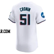 Declan Cronin Men's Miami Marlins White Elite Home Patch Jersey