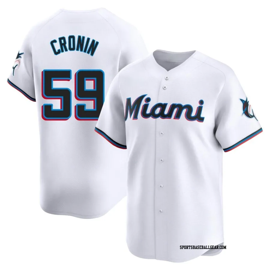 Declan Cronin Men's Miami Marlins White Limited Home Jersey