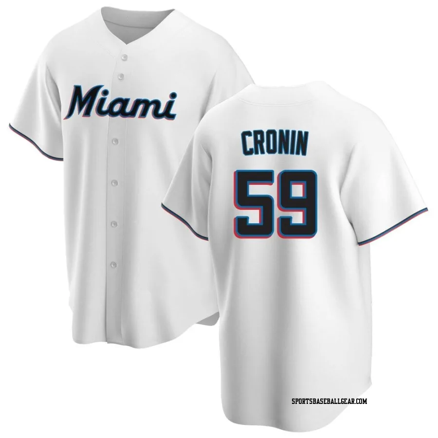 Declan Cronin Men's Miami Marlins White Replica Home Jersey