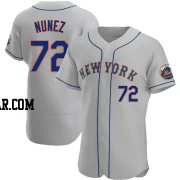 Dedniel Nunez Men's New York Mets Gray Authentic Road Jersey