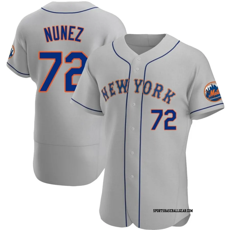 Dedniel Nunez Men's New York Mets Gray Authentic Road Jersey