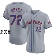 Dedniel Nunez Men's New York Mets Gray Elite Road Jersey