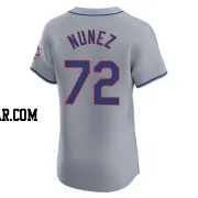 Dedniel Nunez Men's New York Mets Gray Elite Road Jersey