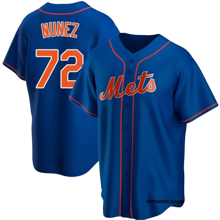 Dedniel Nunez Men's New York Mets Royal Replica Alternate Jersey