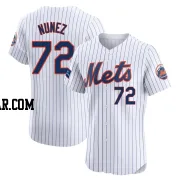 Dedniel Nunez Men's New York Mets White Elite Home Patch Jersey