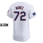 Dedniel Nunez Men's New York Mets White Elite Home Patch Jersey