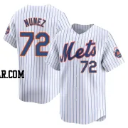 Dedniel Nunez Men's New York Mets White Limited Home Jersey