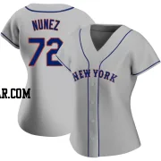 Dedniel Nunez Women's New York Mets Gray Authentic Road Jersey