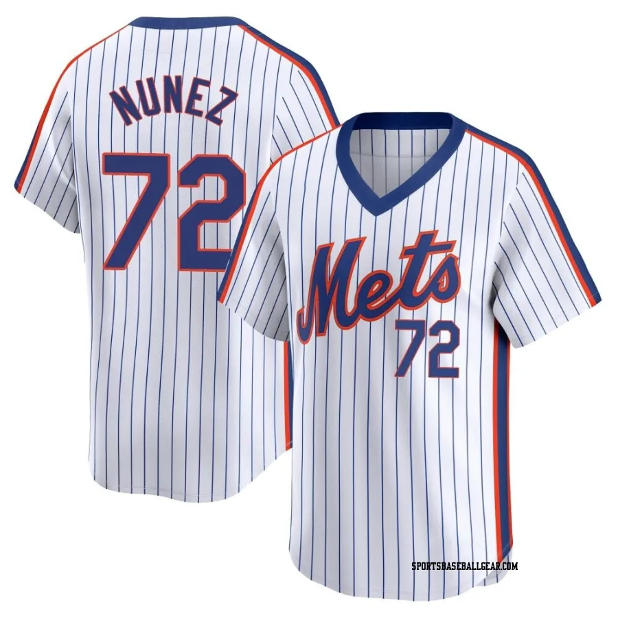 Dedniel Nunez Youth New York Mets White Limited Cooperstown Collection Jersey