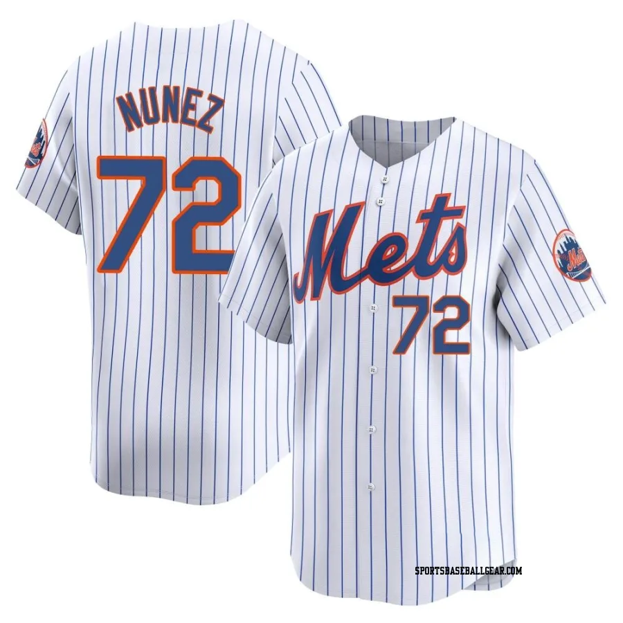 Dedniel Nunez Youth New York Mets White Limited Home Jersey