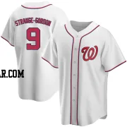 Dee Strange-Gordon Men's Washington Nationals White Replica Home Jersey