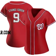 Dee Strange-Gordon Women's Washington Nationals Red Replica Alternate Jersey