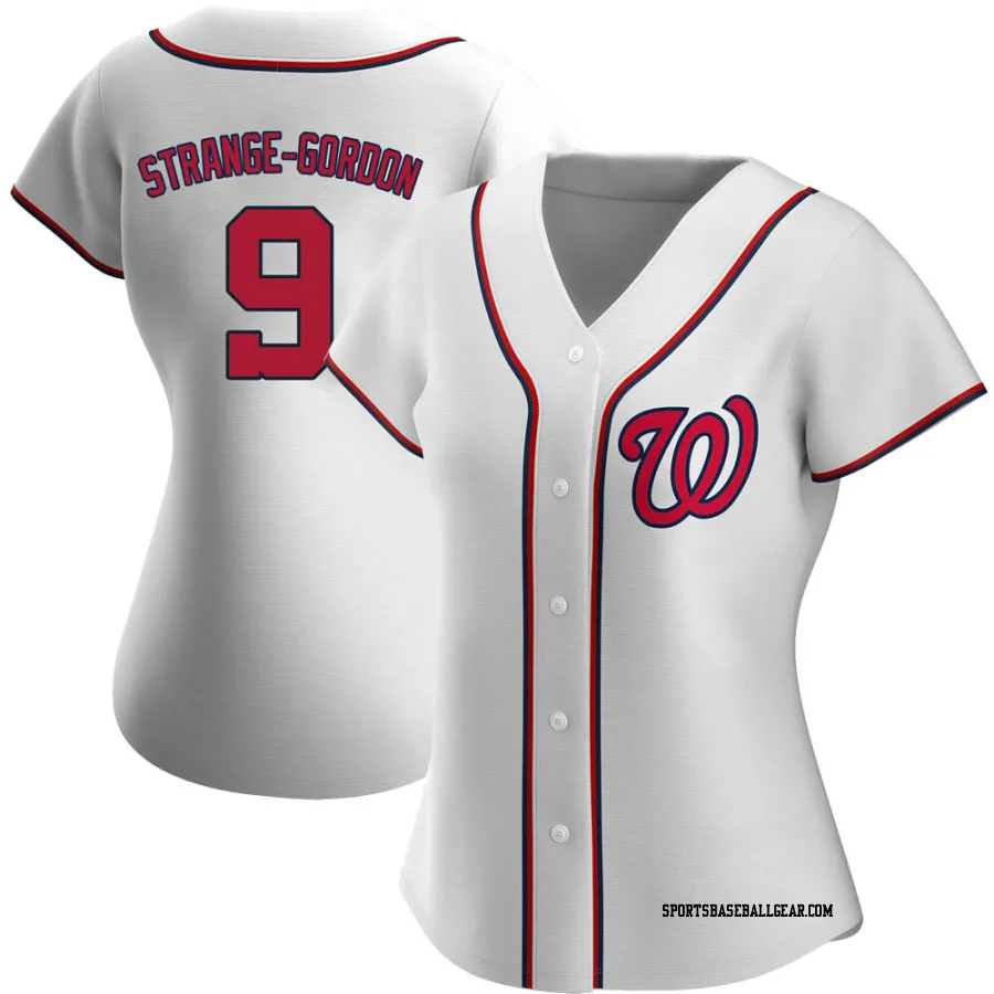 Dee Strange-Gordon Women's Washington Nationals White Replica Home Jersey